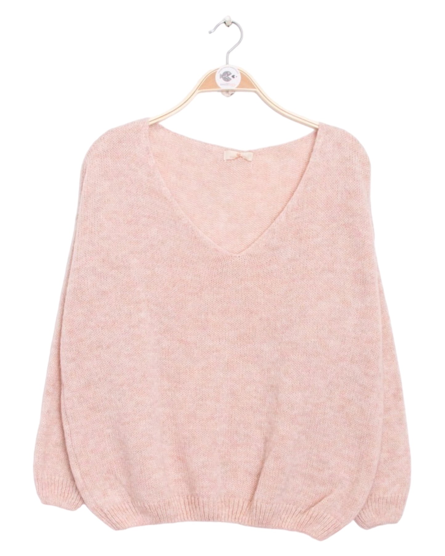 Effen pull met V-hals (14 kleuren)