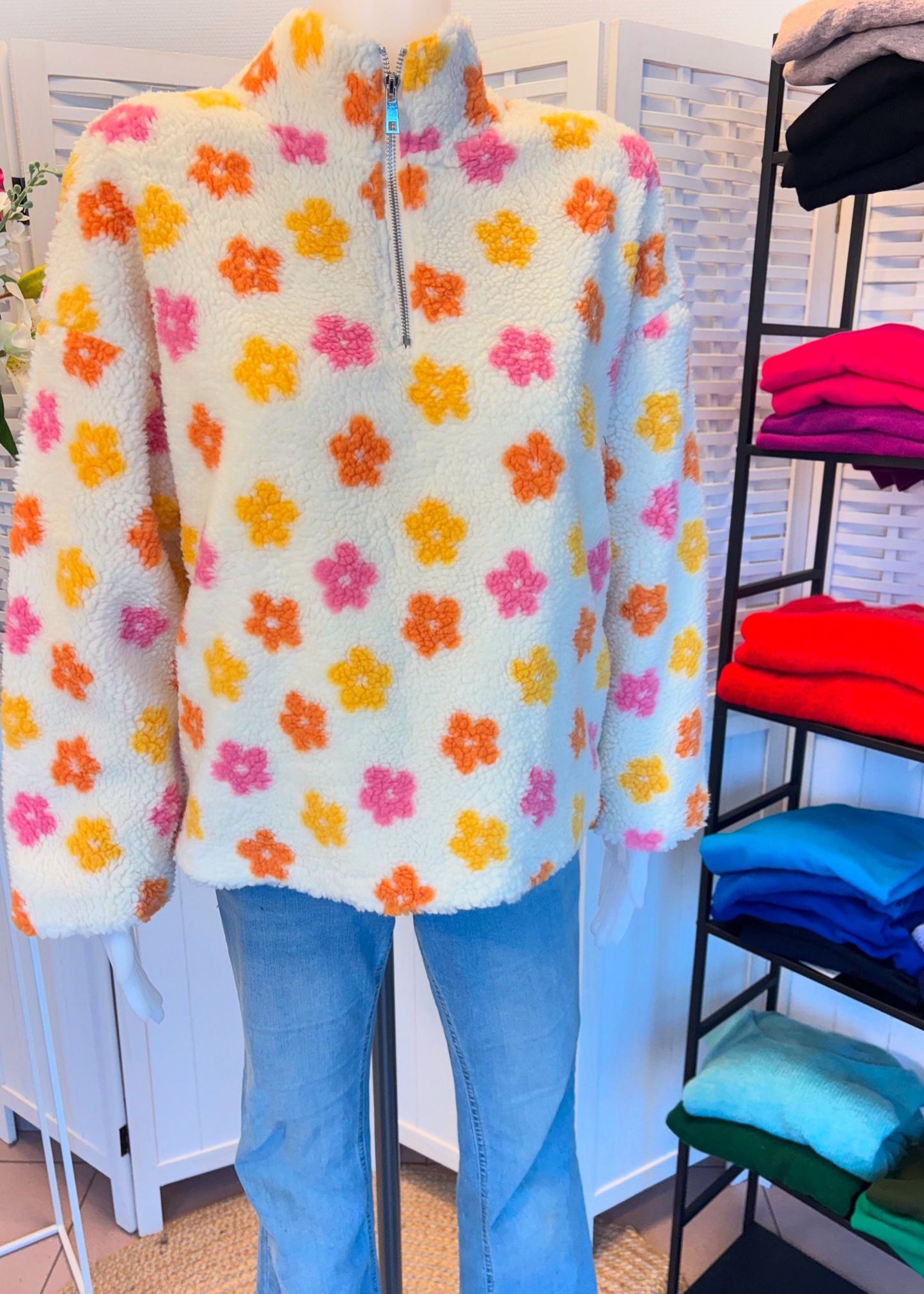 Fleece pull "Flower Power"