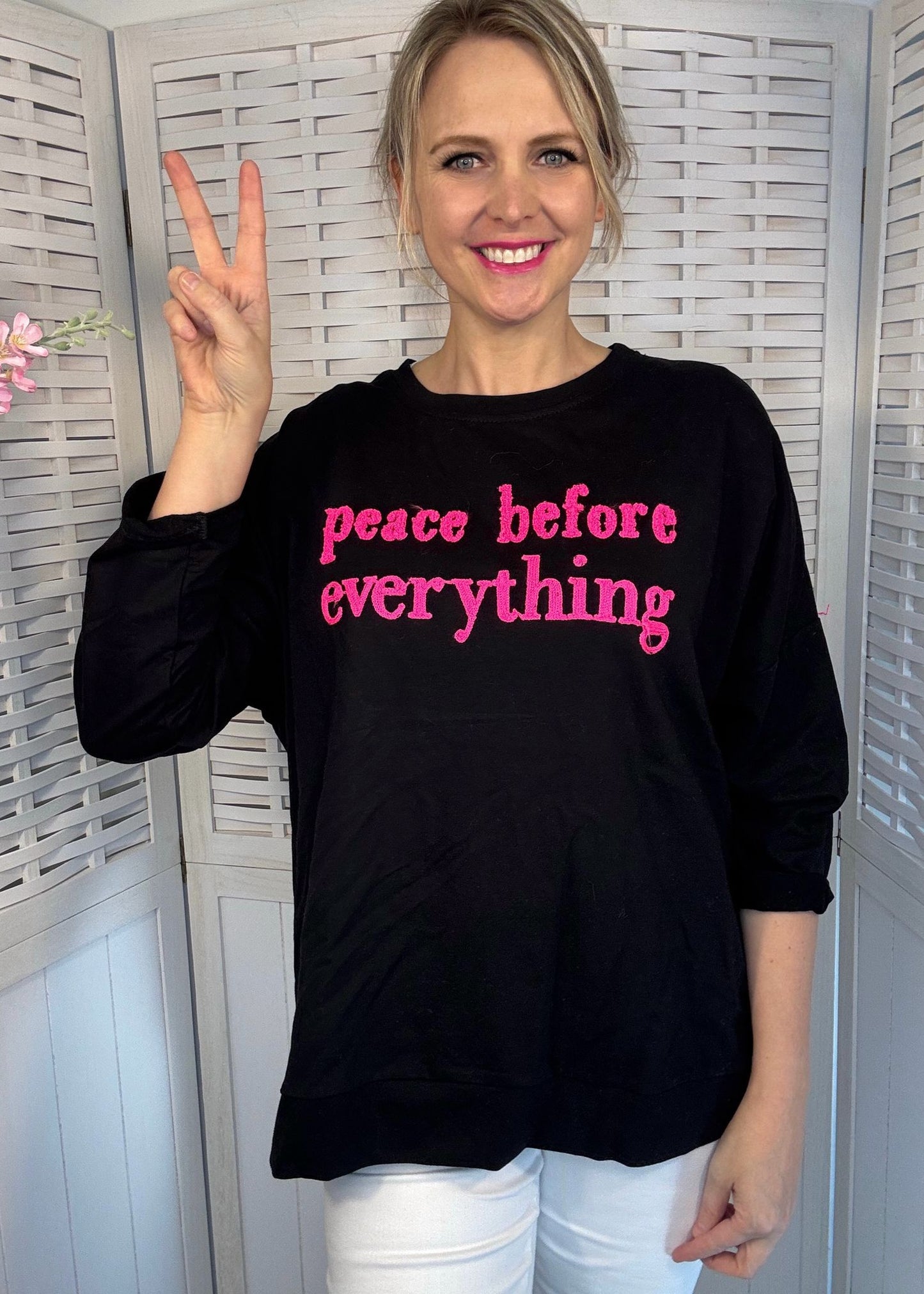 Shirt "Peace before everything"