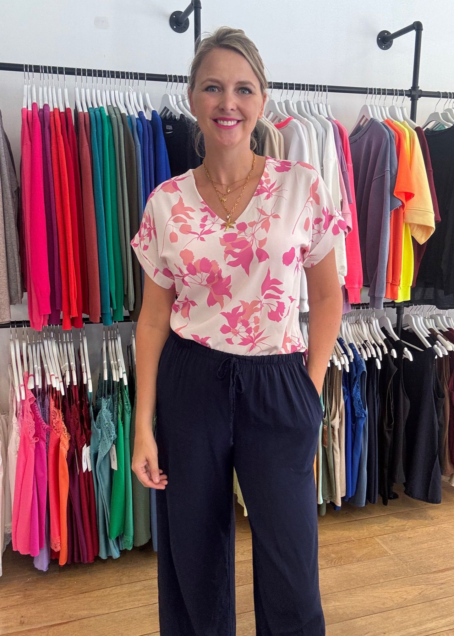 T-shirt "Pink flowers"