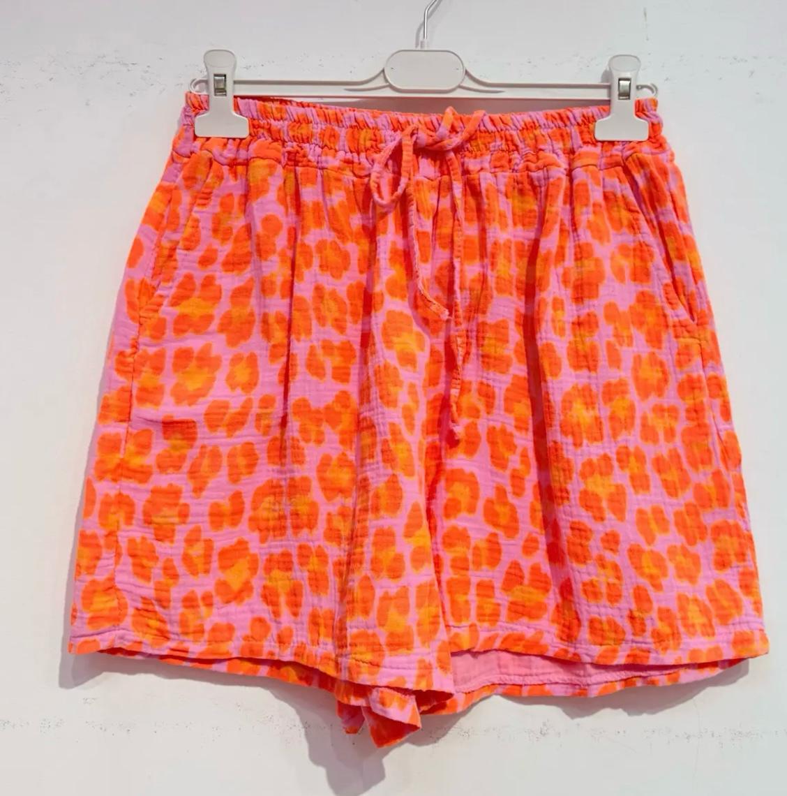 Short "Fluo Leopard"