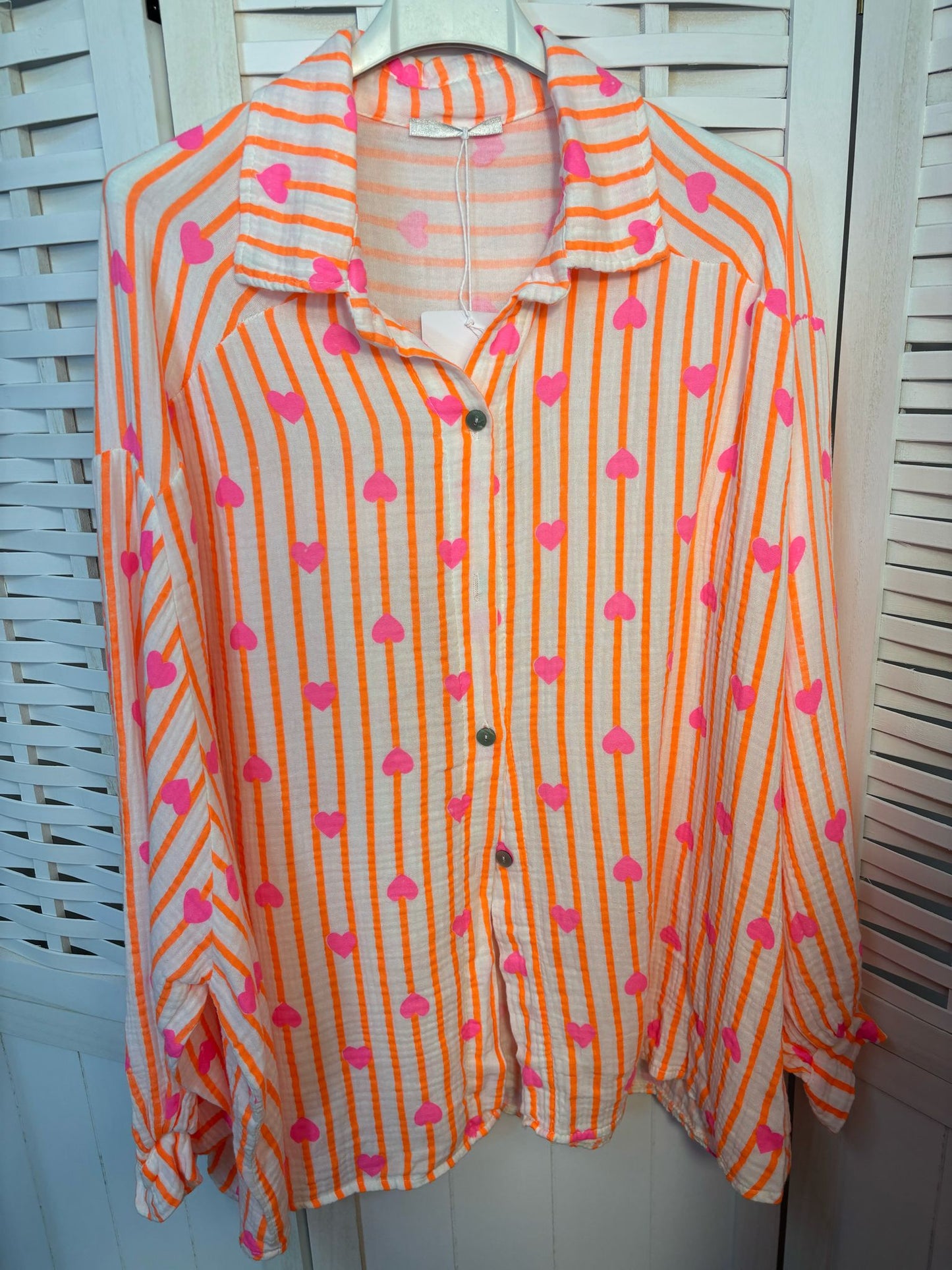 Hemd/Blouse "Pink hearts” (2 pasvormen)