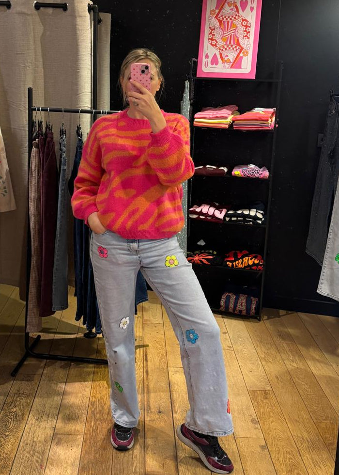 Pull "Pink/orange Zebra"