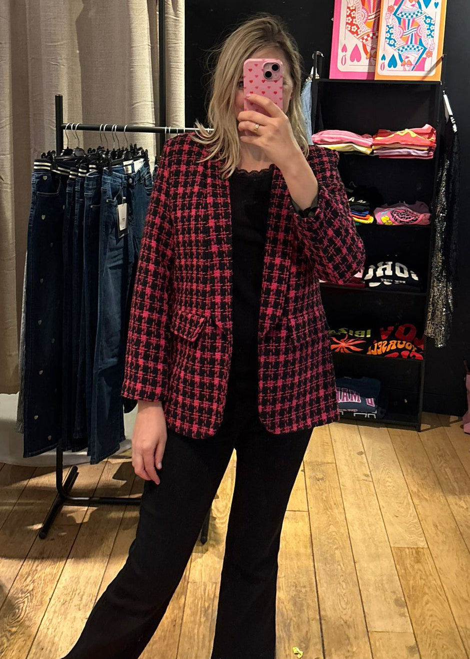 Blazer geruit "Icon Bordeaux"