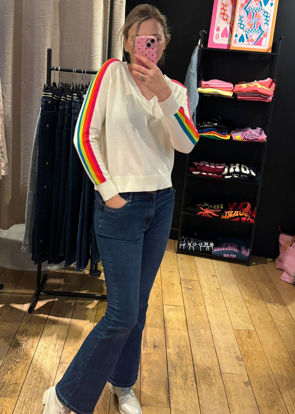 Shirt/Sweater "Rainbow sleeve"