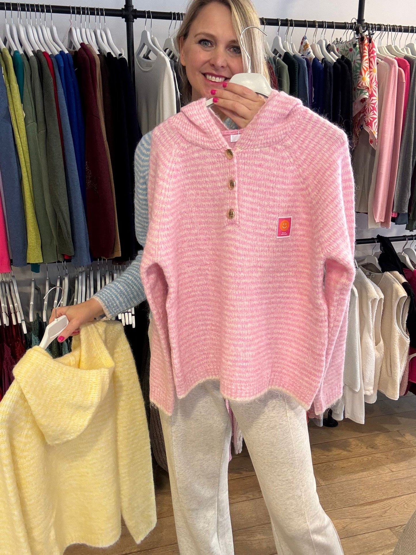 Hoodie "pastel stripes"