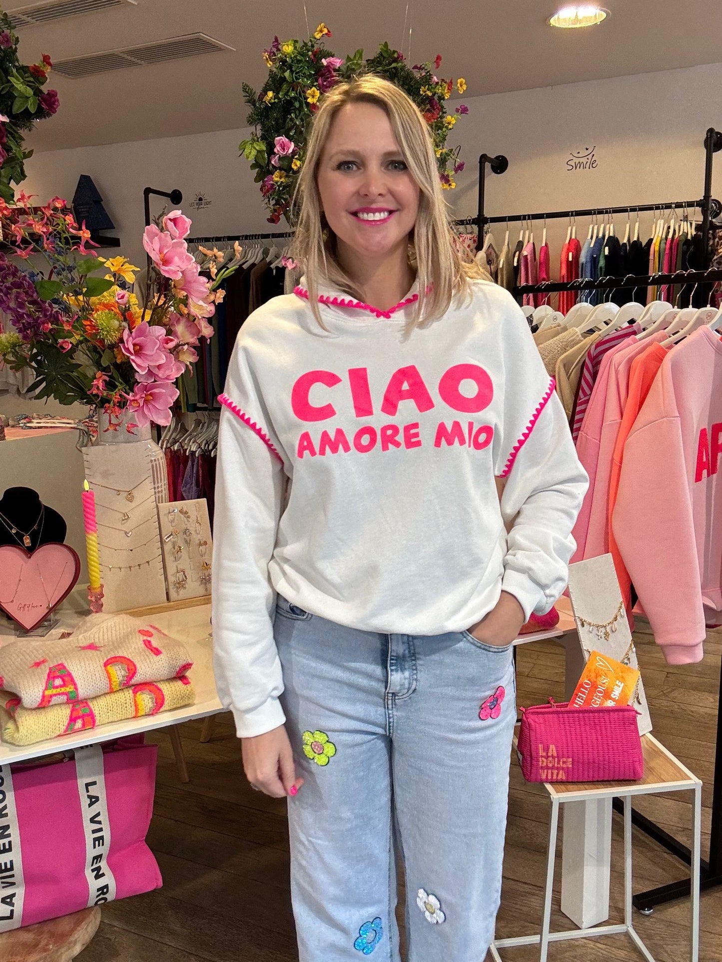 Hoodie "CIAO Amore Mio" (3 kleuren)