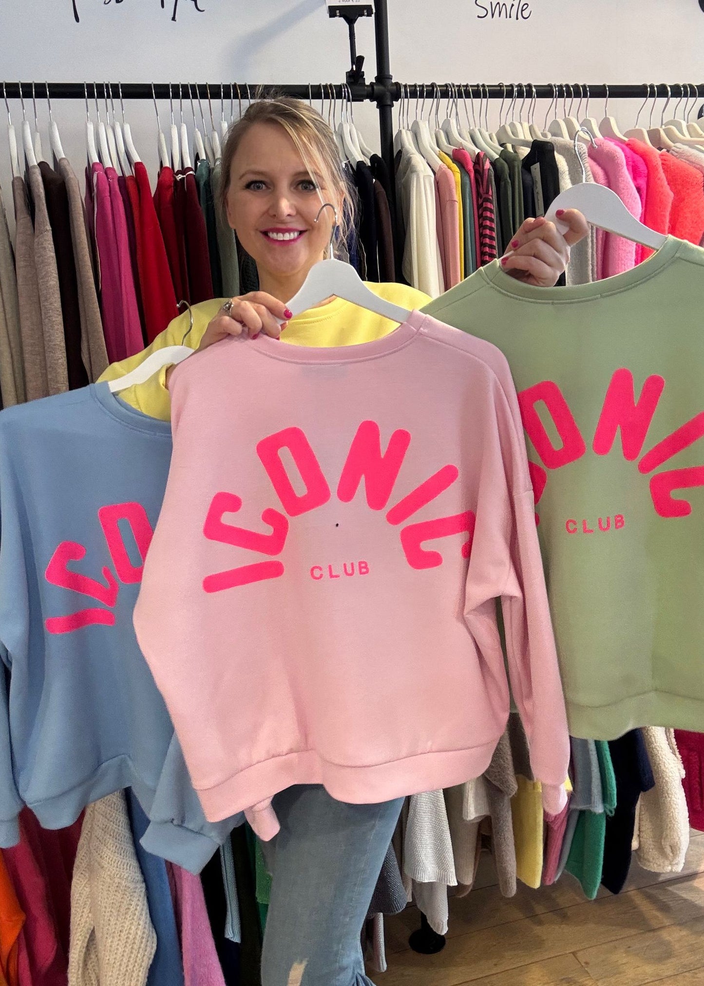 Sweater in travelstof "Iconic Club"