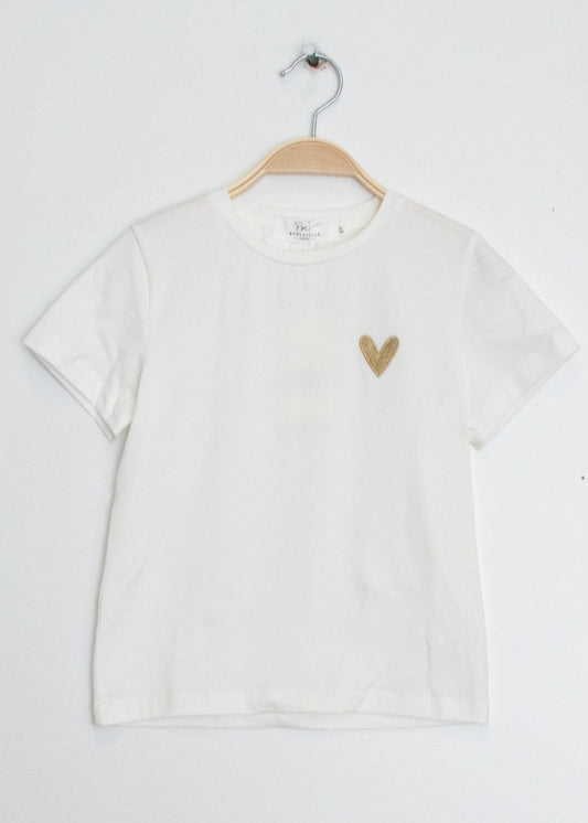 Basic T-shirt met een hartje