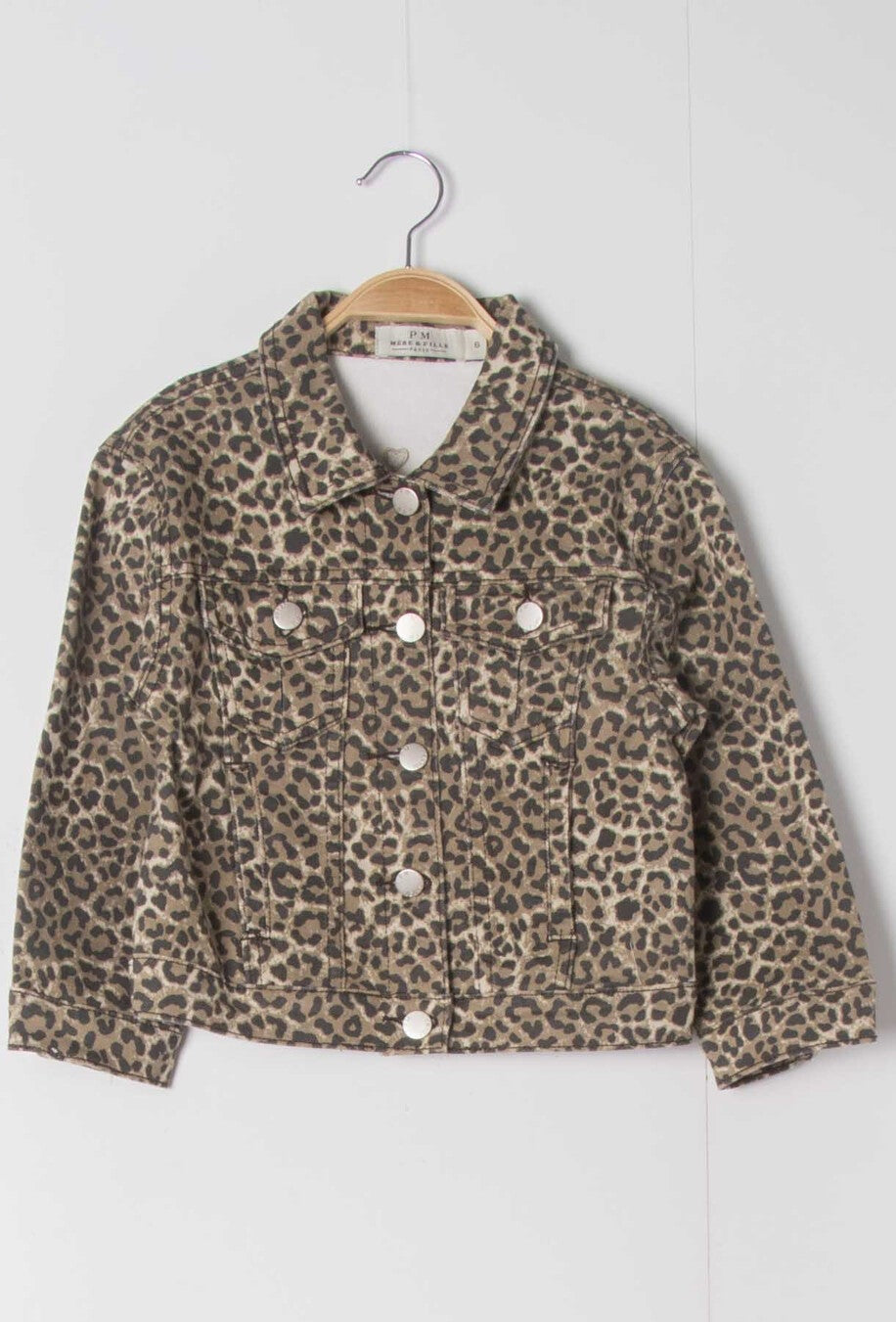 Luipaard denim jasje
