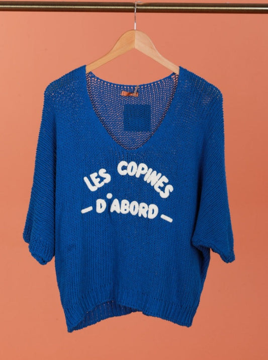 Trui "les copines -d'abord" (in 3 kleuren)