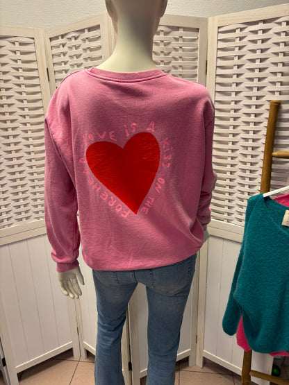 Sweater "Love is a kiss on the forehead"