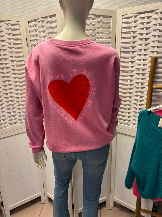 Sweater "Love is a kiss on the forehead"