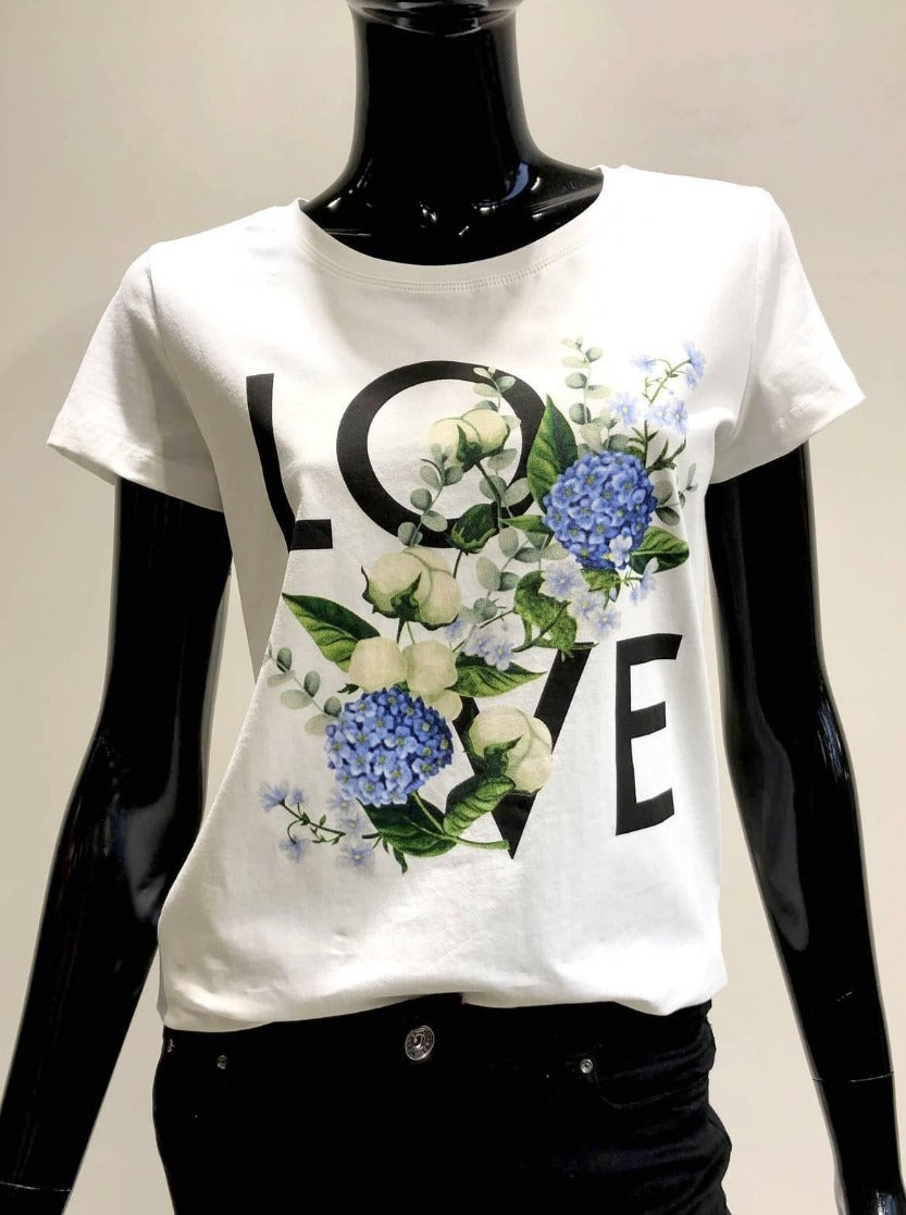 T-shirt met opschrift "Love"