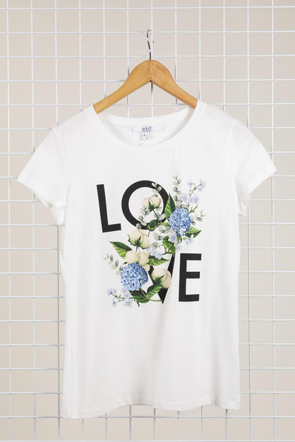 T-shirt met opschrift "Love"