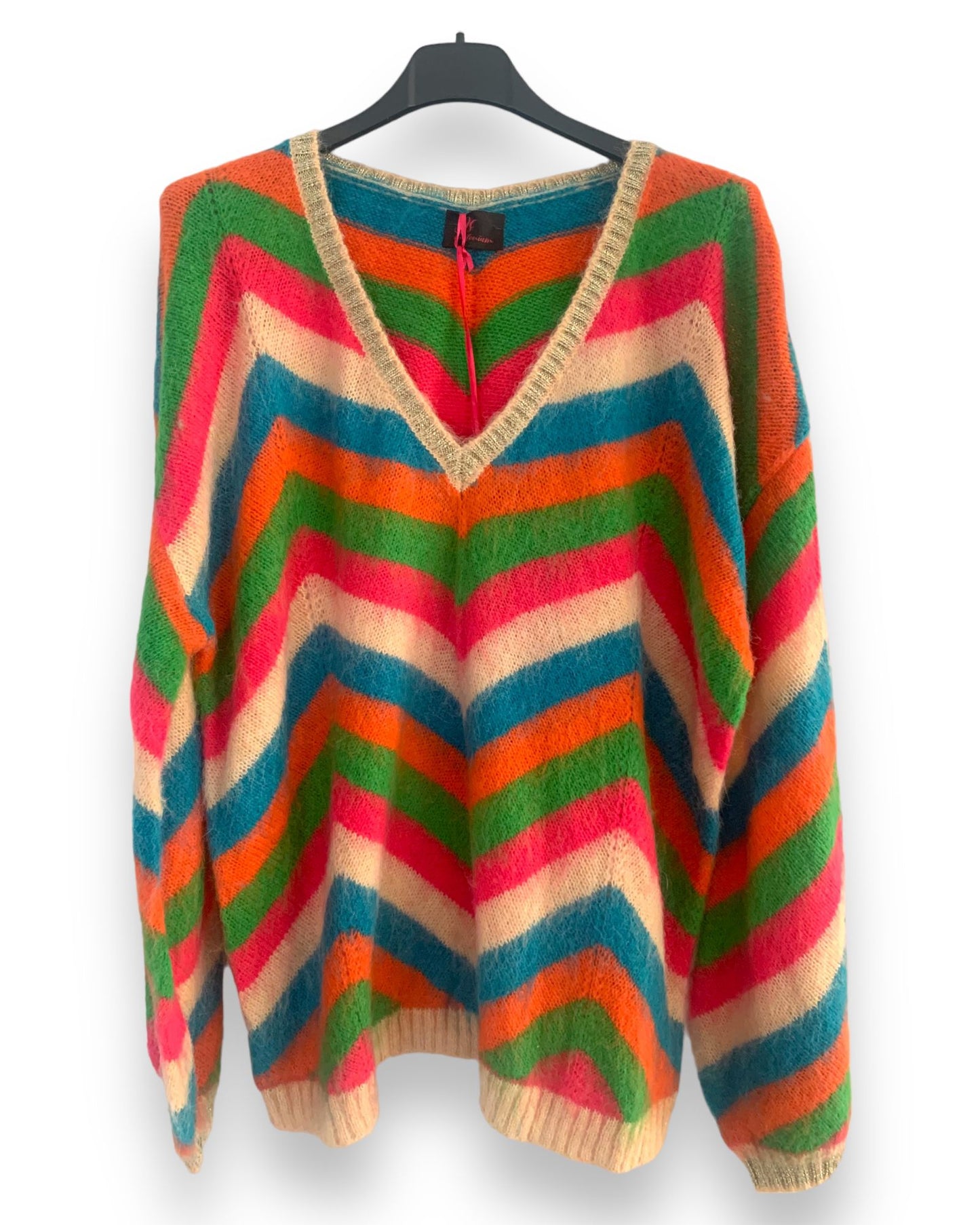 Multicoloured pull zigzag patroon