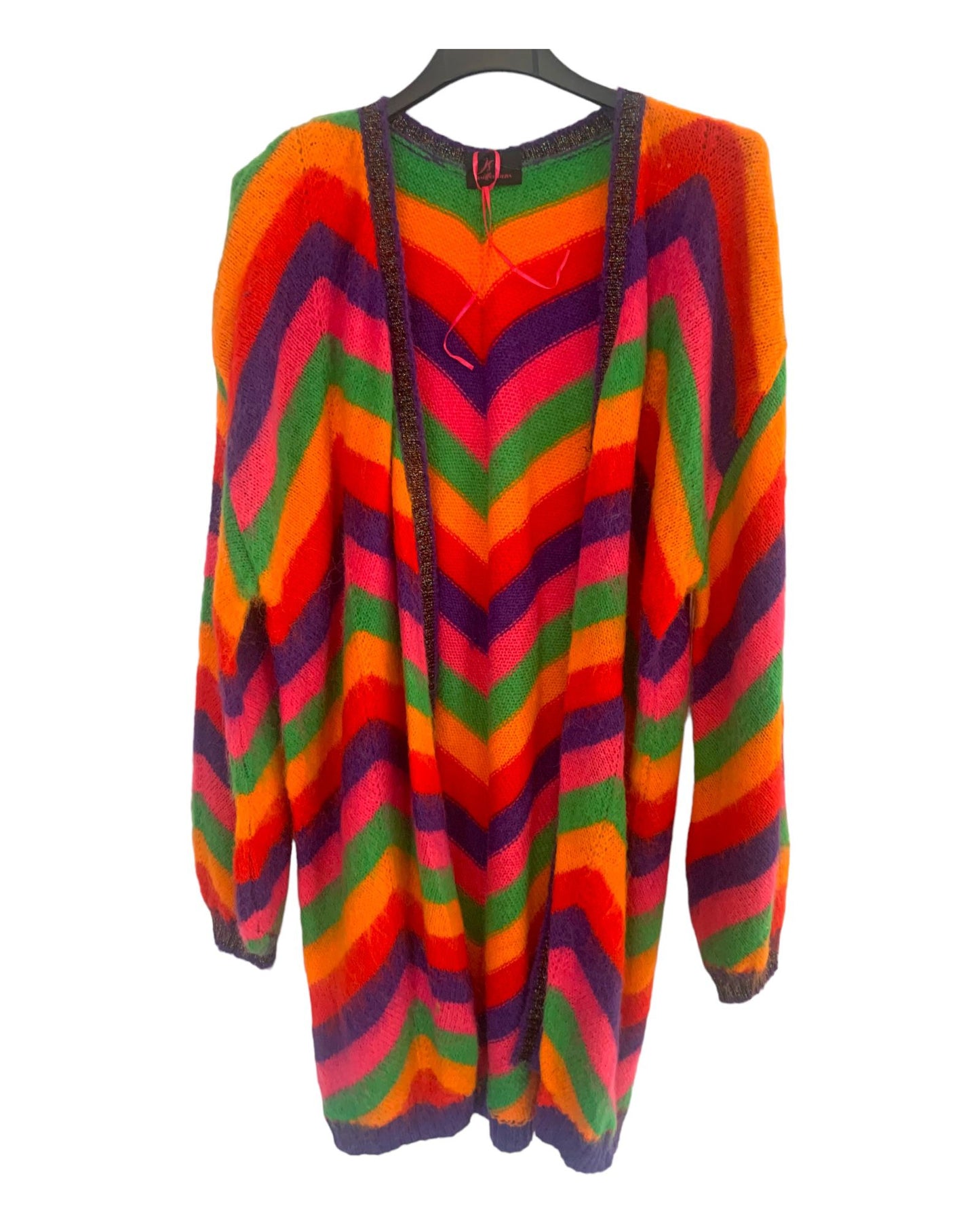 Multicoloured gilet met zigzag effect "dark"