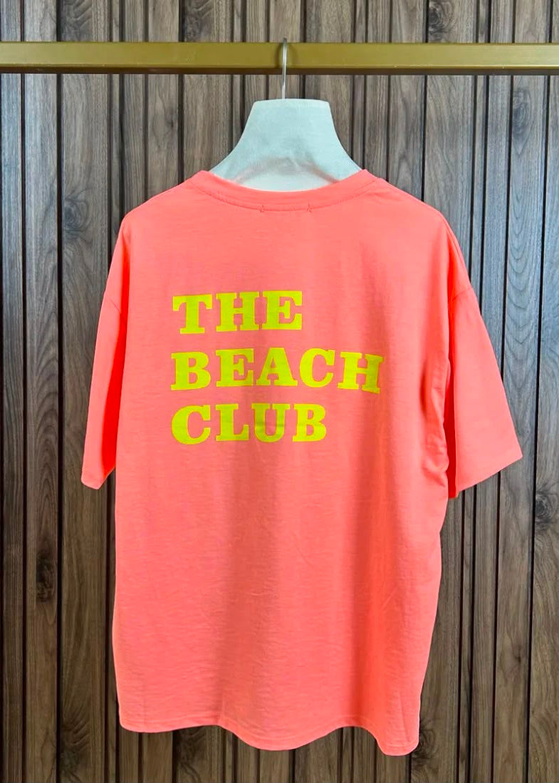 Oversized t-shirt "BEACH CLUB"