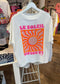 Oversized t-shirt met strass "LE SOLEIL"