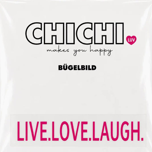 Strijkpatch "LIVE.LOVE.LAUGH"