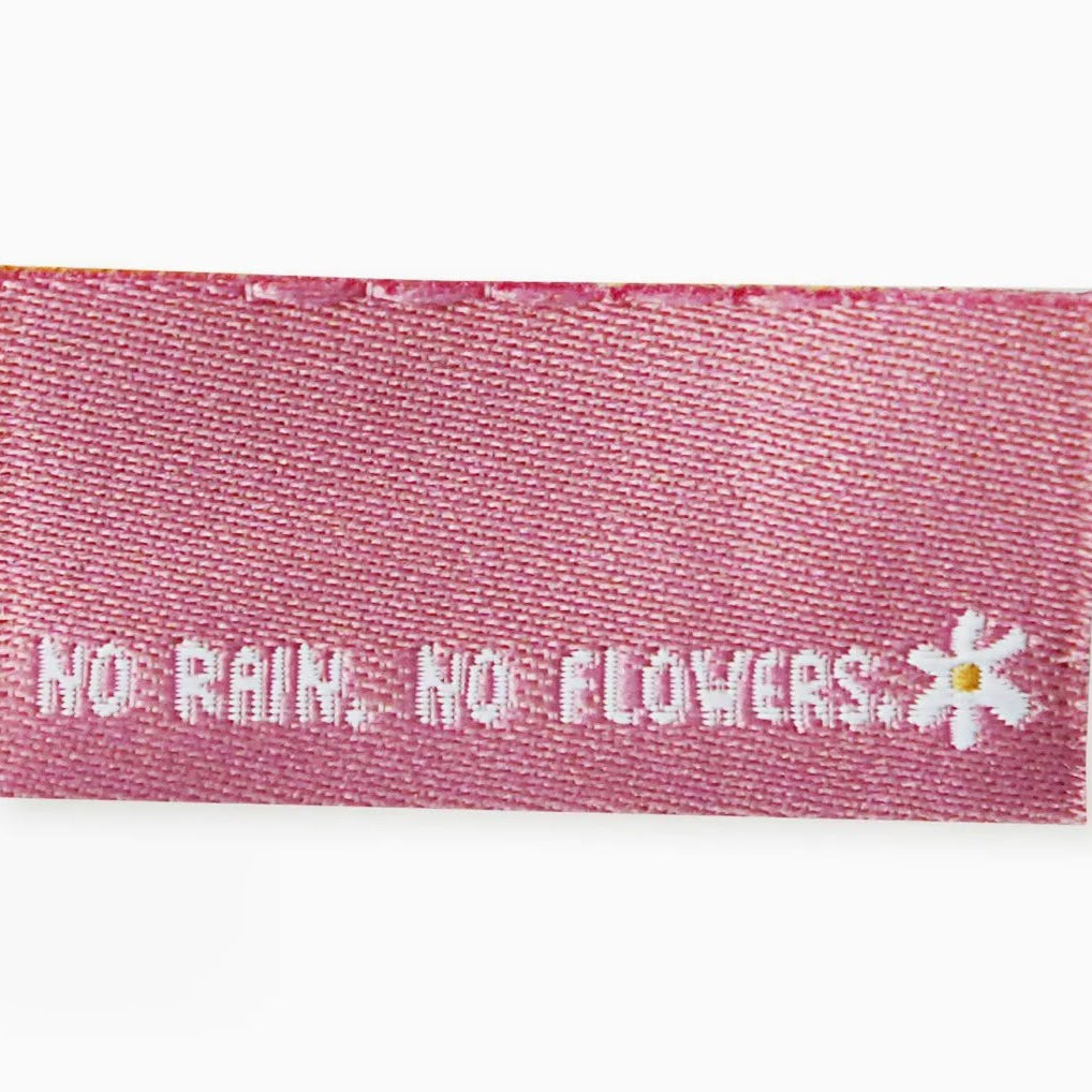 Naaipatch mini "No rain, no flowers"