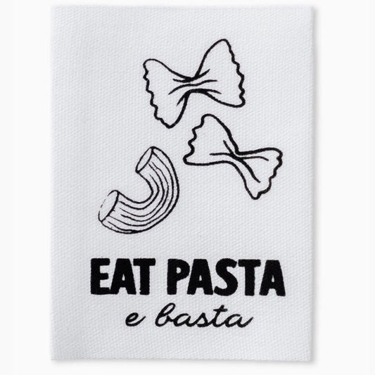 Naaipatch "EAT PASTA E BASTA"