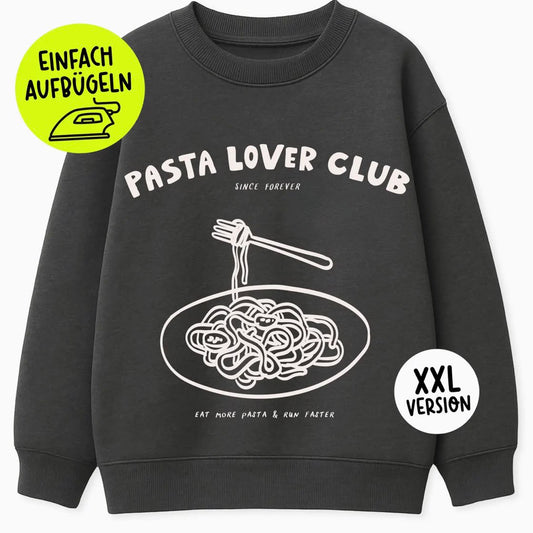 Strijkpatch XXL "PASTA LOVER CLUB"