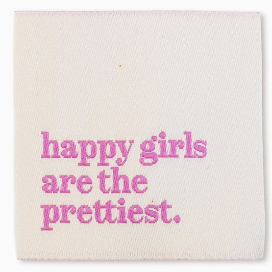 Naaipatch "HAPPY GIRLS PRETTY"