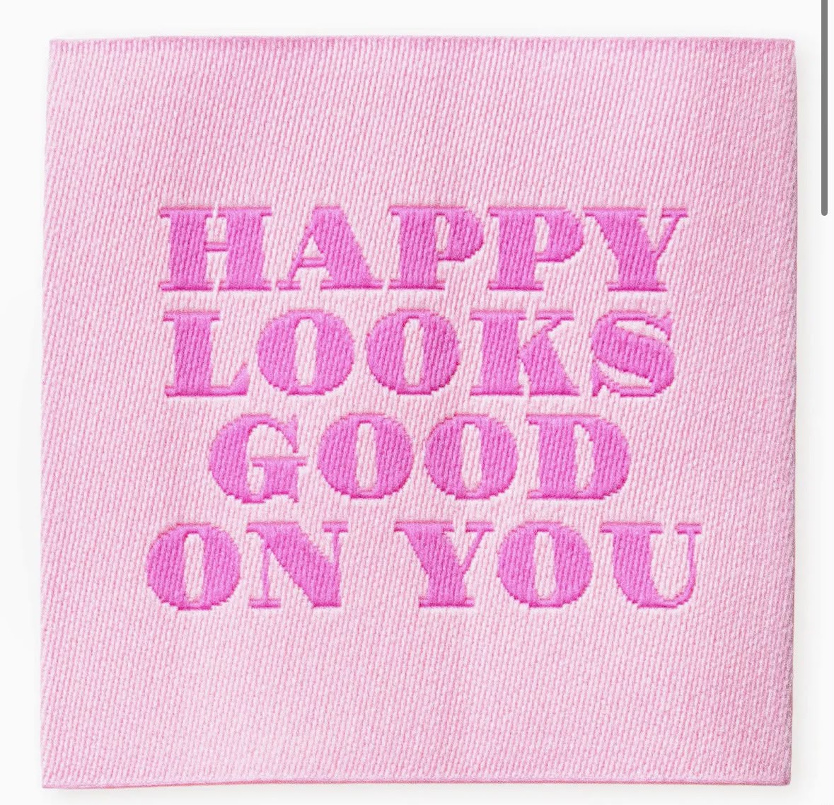 Naaipatch "HAPPY LOOKS GOOD ON YOU"