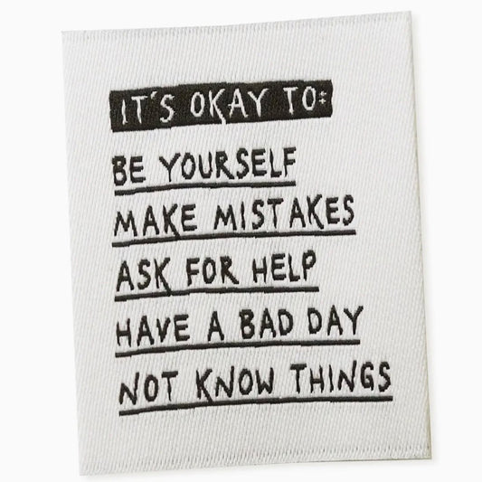 Naaipatch "OKAY MAKE MISTAKES"