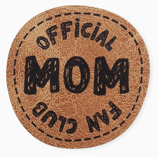 Strijkpatch "MOM FAN CLUB"