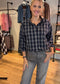 Oversized hemd "BLUE STRASS"
