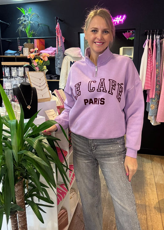 Oversized sweater My Jewellery "LE CAFE PARIS"