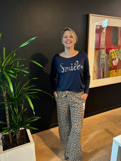 Shirt Smile met ronde hals