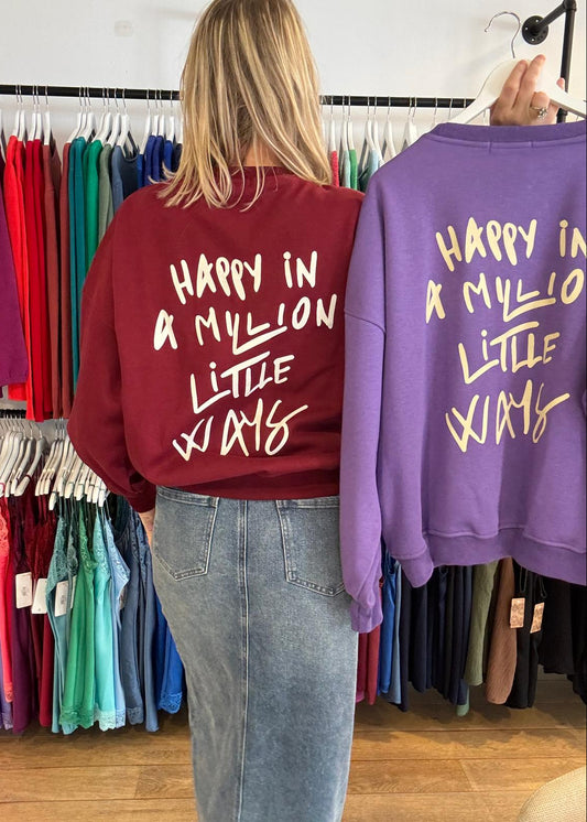 Sweater "Happy in a million little ways"