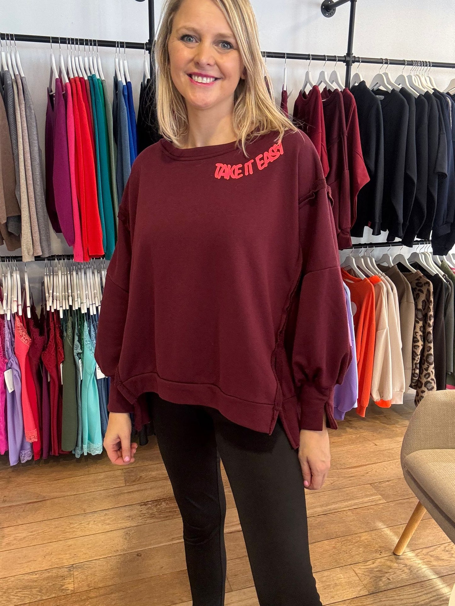 Oversized sweater "Take It Easy"