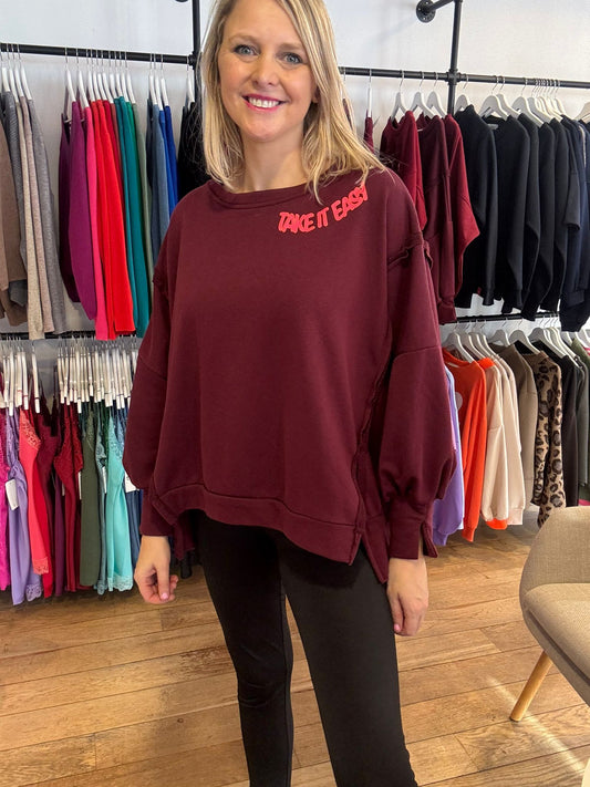 Oversized sweater "Take It Easy"