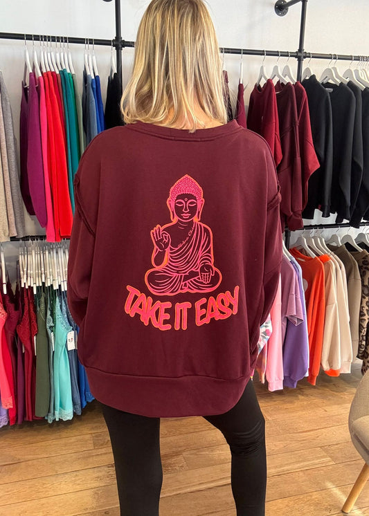Oversized sweater "Take It Easy"