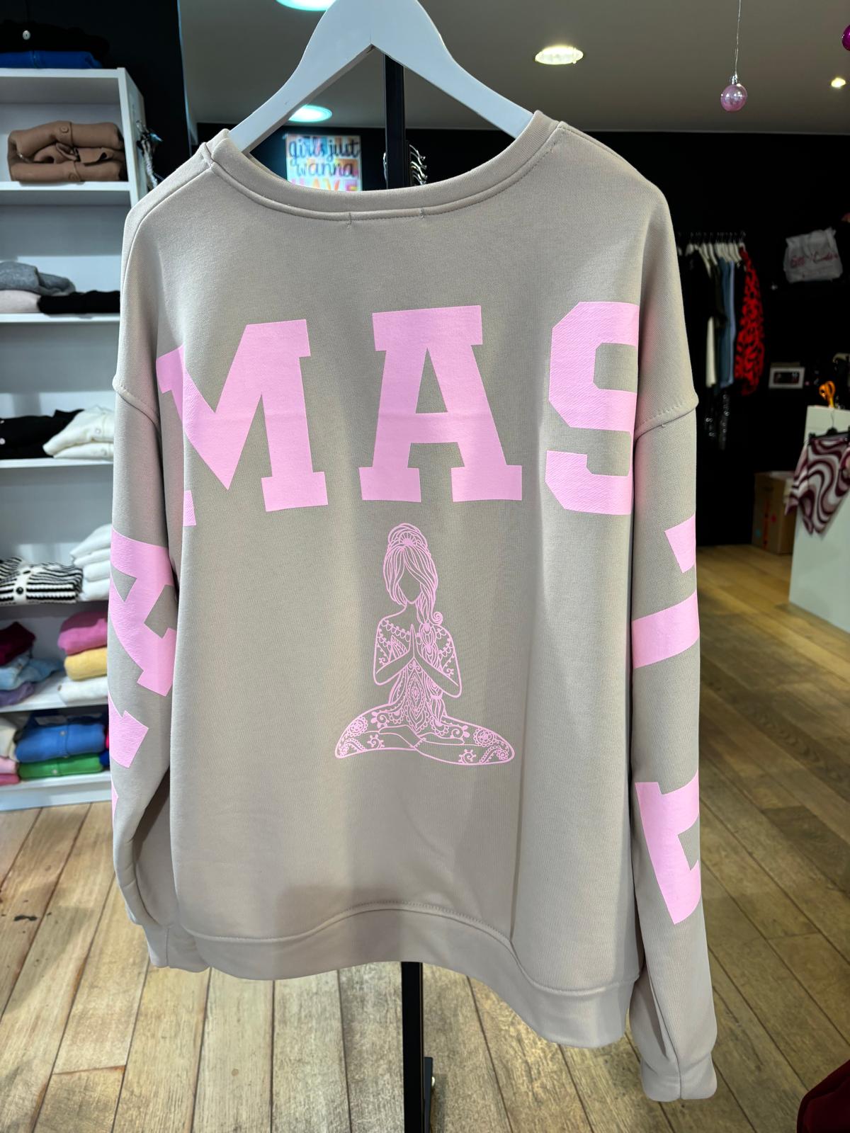 Oversized sweater "Namaste"