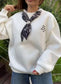 Oversized sweater (molleton) met sjaaltje