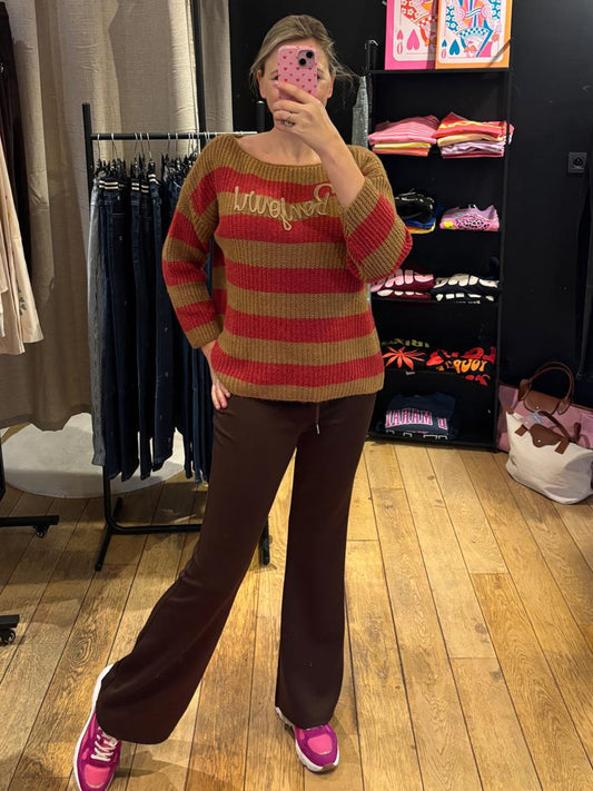 Oversized sweater "Bonjour"