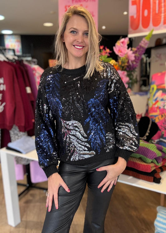 Pull "Bleu/Silver Midnight"