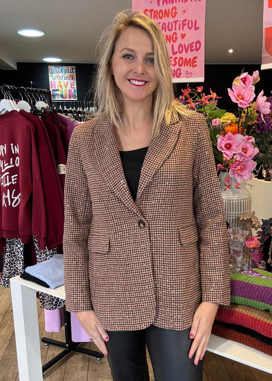 Blazer "geruit" met glinstering