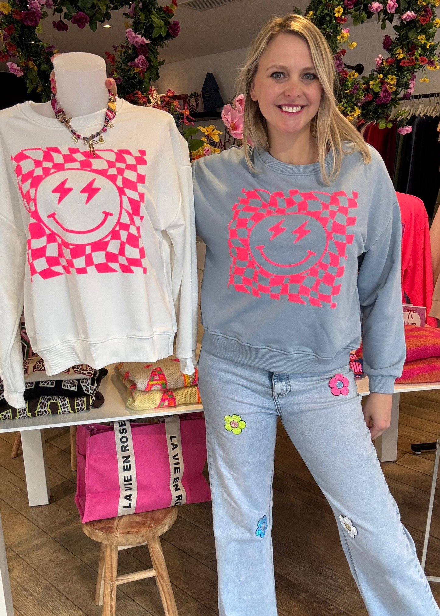 Sweater "Smiley neon"
