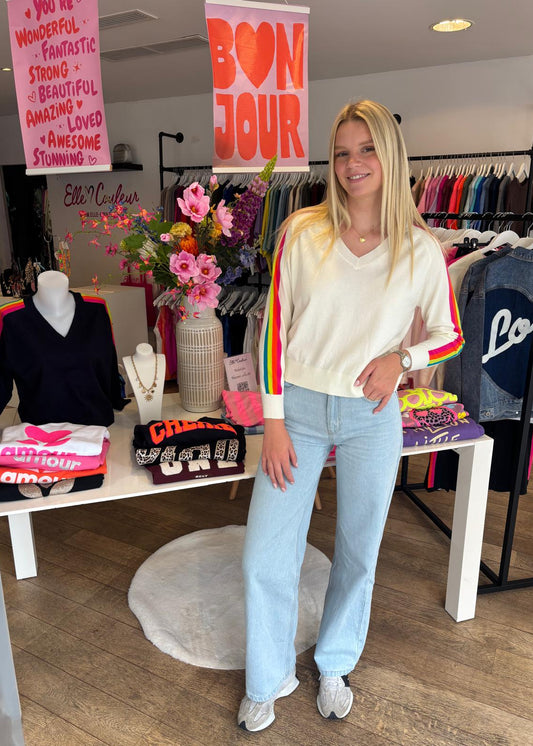 Shirt/Sweater "Rainbow sleeve"