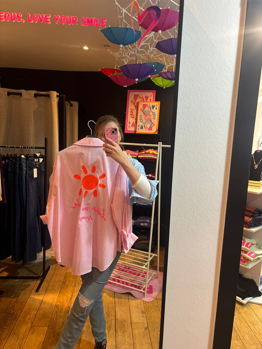 Gestreepte hemd "Love in the sun"