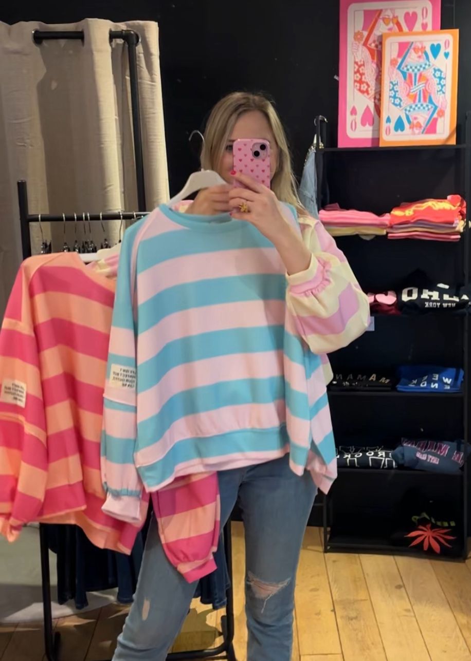 Sweater in travelstof "Stripe lover"