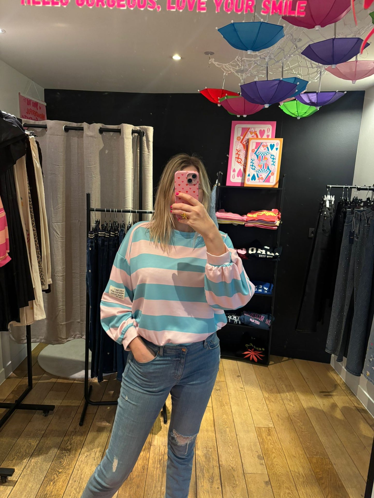 Sweater in travelstof "Stripe lover"