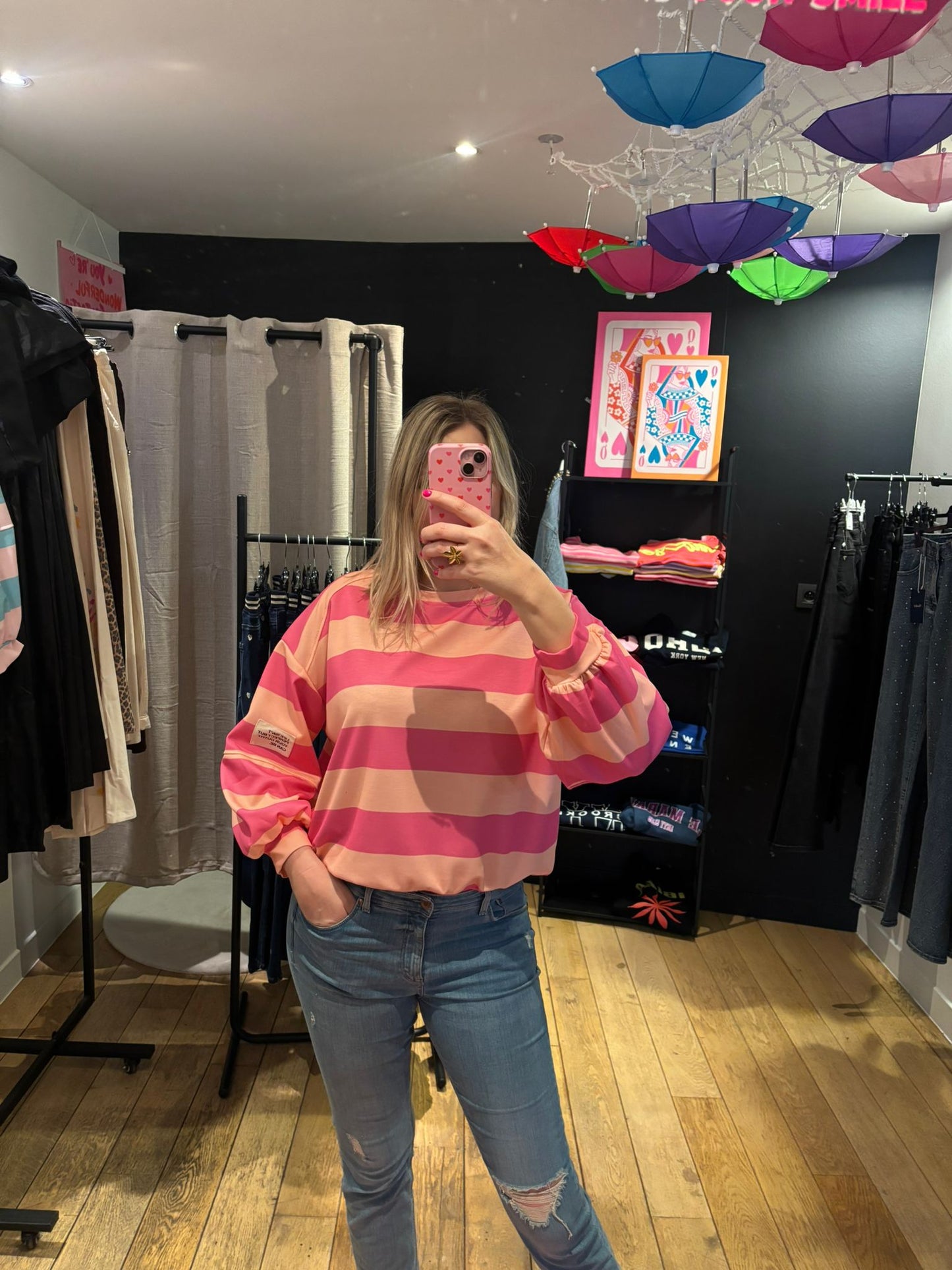 Sweater in travelstof "Stripe lover"