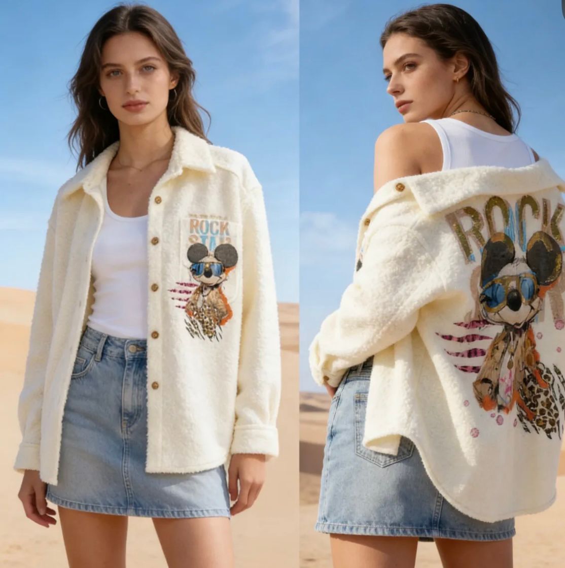 Teddy vest "Mickey" (2 varianten) - BINNENKORT TERUG IN STOCK